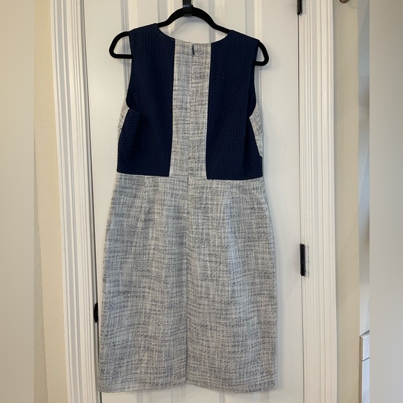 J Crew Tweed Eyelet Sheath Dress Size 12 Business casual preppy Work office - Picture 5 of 9